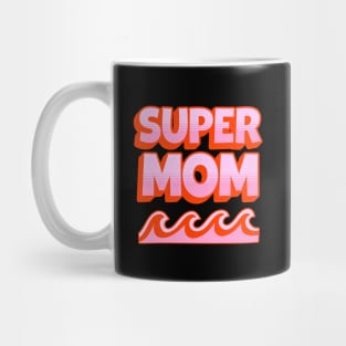 Super Mom Retro Summer Design Mug